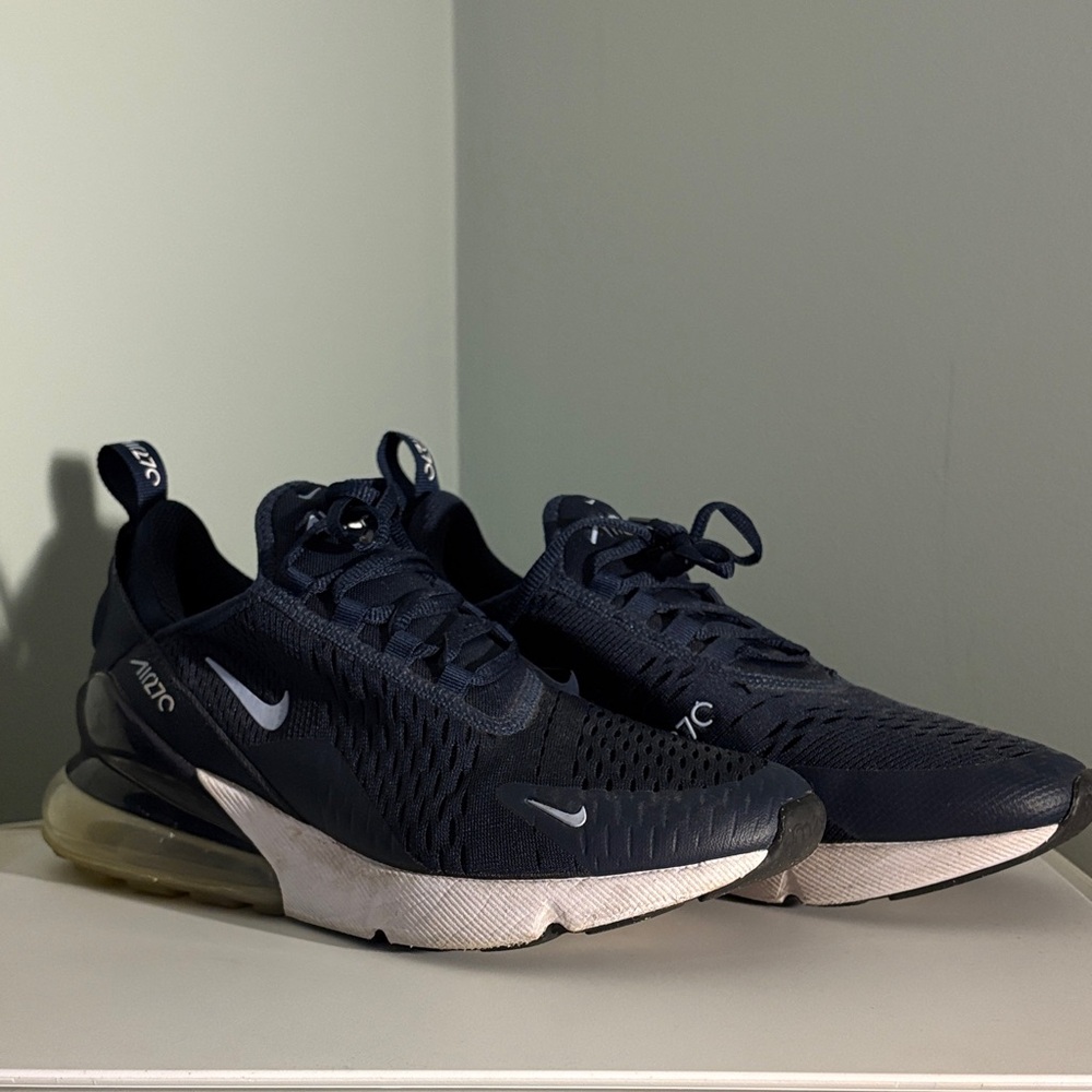 Nike Air Max 270 Navy and White Sneakers